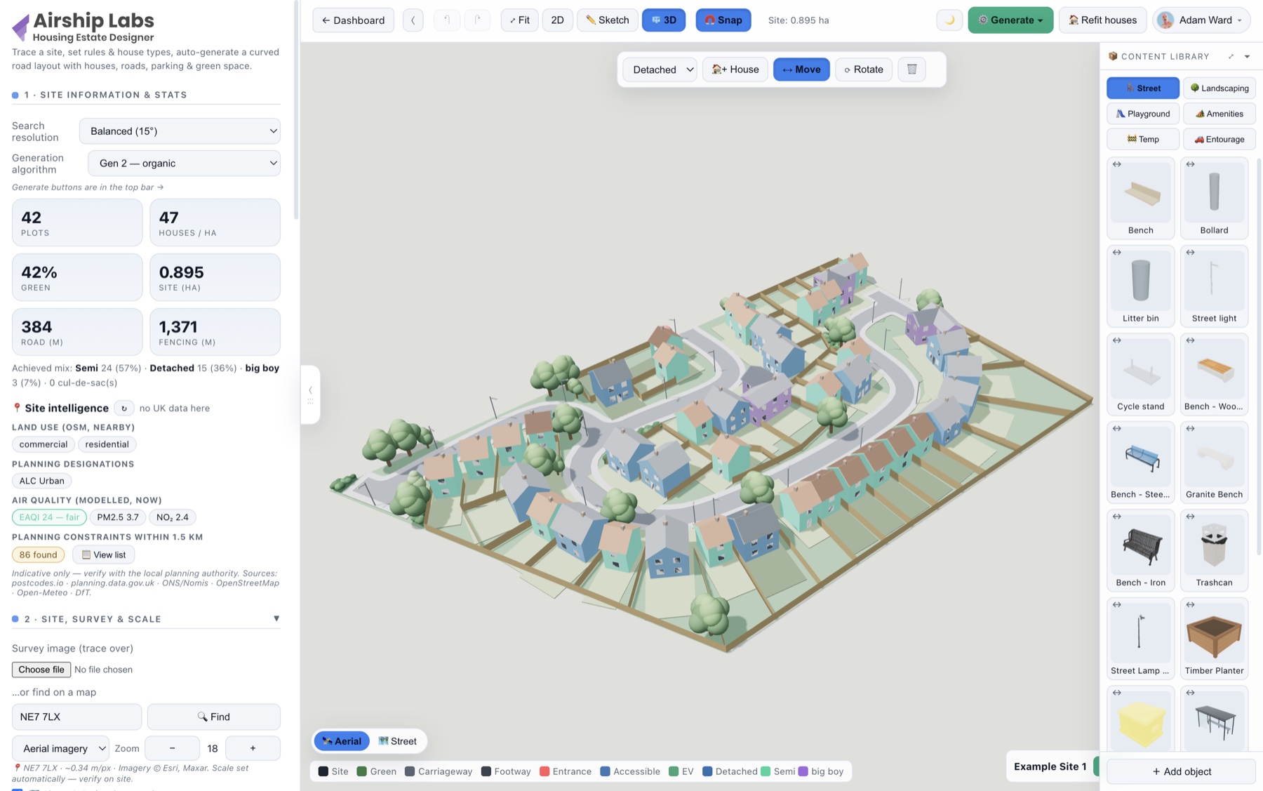 The 3D model.